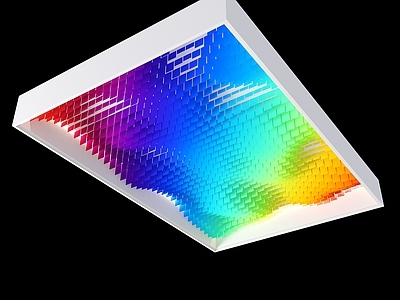 现代简约吊顶 起伏吊顶 工装吊顶 商业吊顶 彩色渐变吊顶