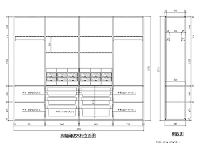 现代极简家具图库 动态图块 现代四列玻木柜 现代玻木柜 极简玻木柜 施工图