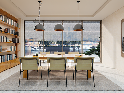 现代简约其他公共空间 教育空间 图书馆 阅览室 图书角 公共空间