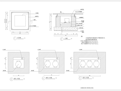 电气节点 变压器埋地安装 施工图