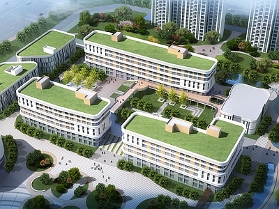简约现代大学教学楼 公共教学楼 琴房