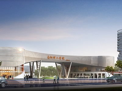 简约现代培训中心 展示大门 艺术学院报告厅 继续教育中心