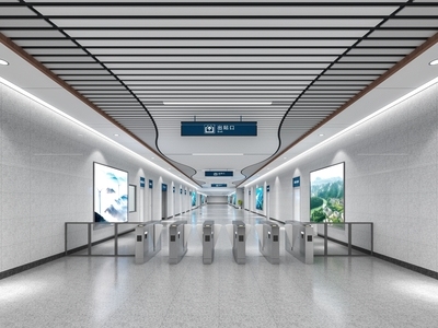 现代车站 火车站通道