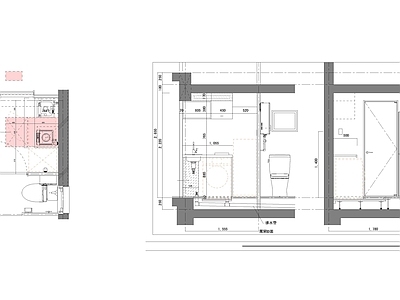 现代卫生间 公寓卫生间平面立 卫生间立面图 卫生间平面图 小卫生间 施工图