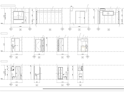 现代卫生间 卫生间 卫生间立面图 卫生间门 拉门立面图 主卧卫生间 施工图