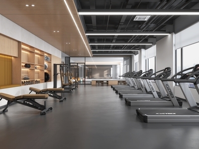 现代敞开公共健身房 公共空间