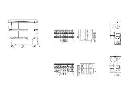现代产业园建筑 园区工厂办公建筑 施工图