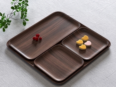 新中式中古摆件组合 现代中式美学 茶盘摆件 茶几摆件 零食托盘 品牌摆件