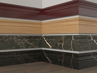 现代线条 实木地脚线 现代踢脚线