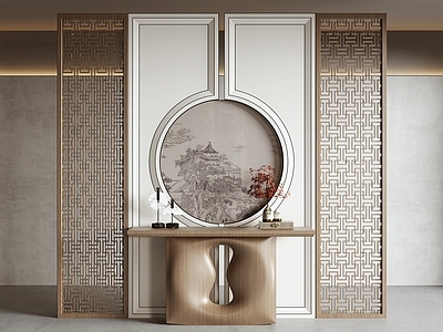 新中式隔断 玄关隔断 入户隔断 屏风隔断