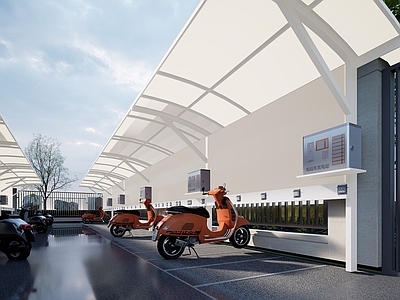 现代简约雨棚 小区非机动车车棚 自行车车棚 电动车车棚 遮阳棚 雨棚