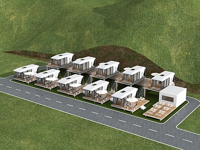 现代其他景观构筑 民宿 太空舱