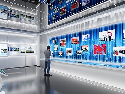 现代其他公共空间 现代企业展厅