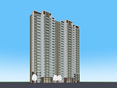 简约现代高层住宅 高端住宅