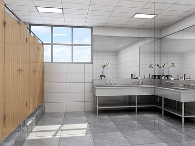 现代公共卫生间 学校卫生间
