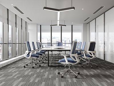现代会议室 办公椅 会议桌椅