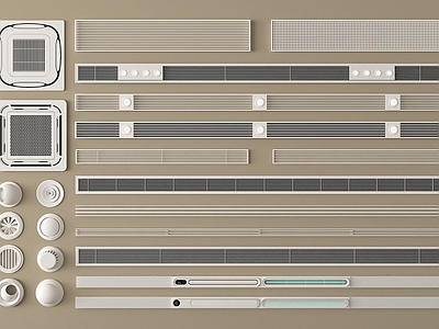 空调出风口 排气口 现代空调出风口 吸顶式中央空调 圆形出风口