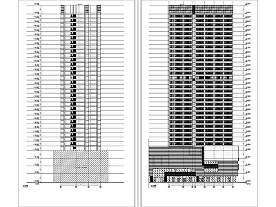 幕墙结构 超高层综合体 租赁房酒店 办公商业 施工图