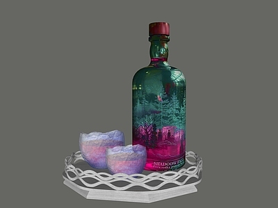 酒具 酒杯 酒瓶 托盘
