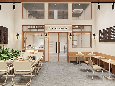 原木奶油咖啡厅 工业风 咖啡厅 奶茶店 原木风 创意设计门头