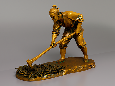 现代雕塑 青铜雕塑 人物雕塑 农耕人物雕塑 室外景观雕塑小品 劳作人物雕塑