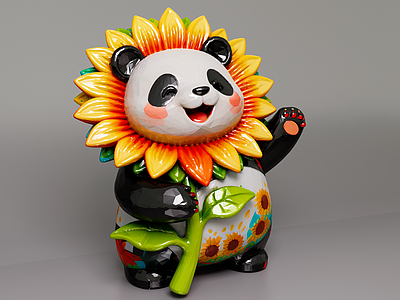 现代其他美陈 卡通熊猫玩偶 网红商业美陈小品 大熊猫美陈小品 大熊猫网红雕塑 室外动物景观小品