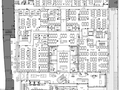 现代整体办公空间 WEWORK 共享办公 茶水区 休闲区 办公 施工图