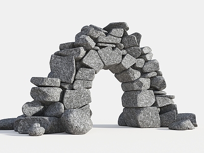 现代新中式石头 石头拱门 石头堆 岩石门洞 景观石头门头 岩石