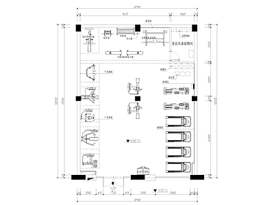 现代其他工装空间 自助健身 施工图