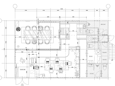 现代整体办公空间 办公空间 施工图