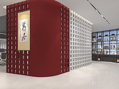 现代其他办公空间 现代过道 过道屏风 玄关屏风 通道