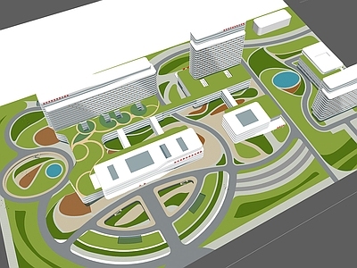 现代医院建筑 大型医院 横线条