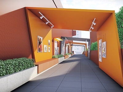 现代其他学校空间 艺术长廊