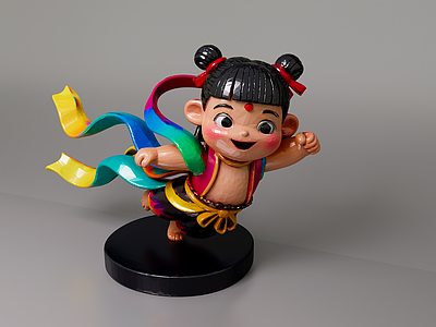 现代其他美陈 动漫人物小品 飞天玩偶小品 网红动漫IP人物 室外景观雕塑小品 哪吒美陈小品