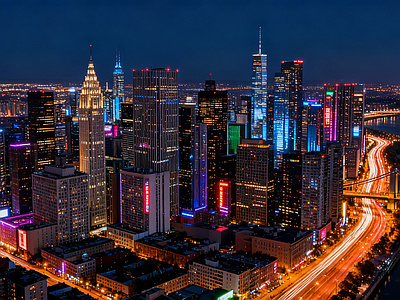 现代其它外景 窗外景 城市夜景 外景