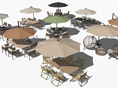 现代遮阳伞 遮阳伞太阳伞 户外桌椅折叠伞 户外休闲桌椅组合