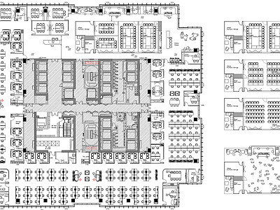 现代工业整体办公空间 办公 前厅 培训 多功能 休闲 施工图