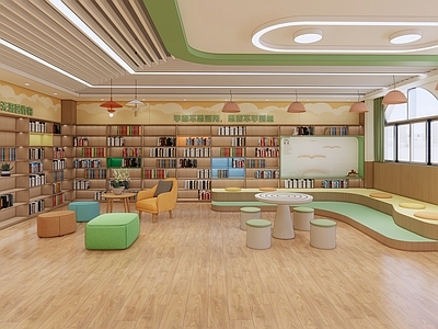 现代阅览室 图书馆 阅览室 书店 教室 书本