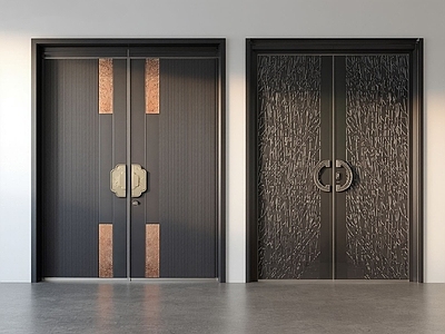 双开门 别墅大门 铁门 铜门 防盗门