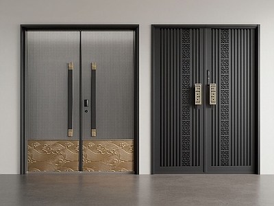 双开门 别墅大门 铁门 铜门 防盗门