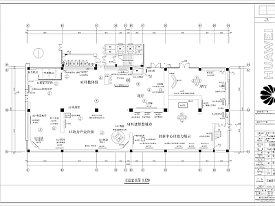 科技展厅 华为科技展厅 AI科技展厅 施工图