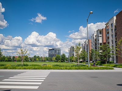 现代其它外景 城市白天街道外景