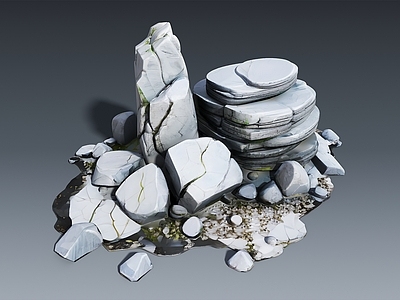 现代新中式石头 石头堆 石头 岩石 假山石头