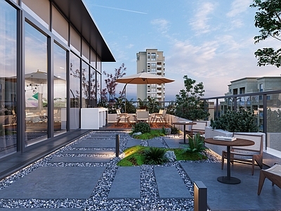 现代新中式庭院 乡村庭院 民宿庭院 别墅庭院 露台 阳台