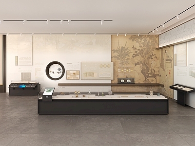 新中式博物馆展厅 历史文化博物馆 文化展厅 中式展台