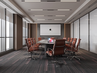 现代会议室 办公椅 会议桌椅