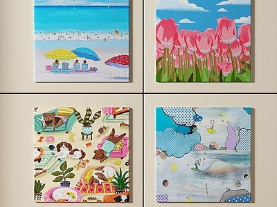 现代奶油挂画 女孩房挂画 书房挂画 客厅挂画 玄关挂画 办公室挂画