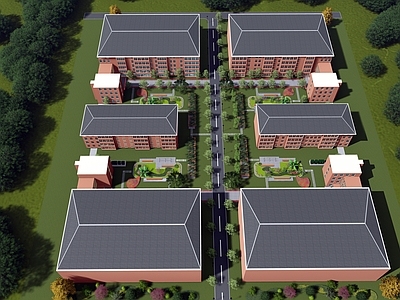 现代小区建筑 住宅小区 居民楼建筑