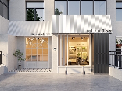 现代门头 奶茶店门头 餐饮门头 服装店门头 花店门头 美容院门头