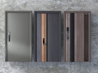 现代意式门组合 防盗门